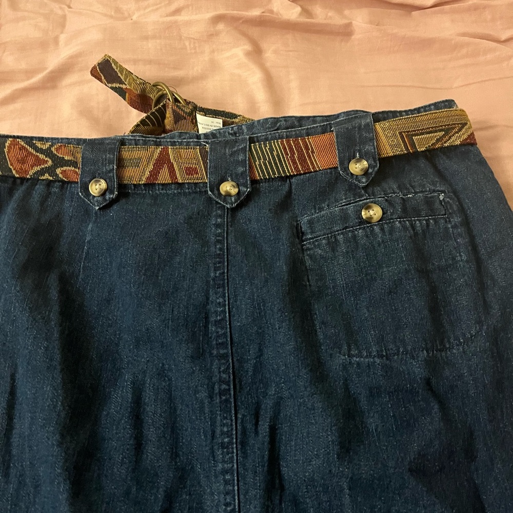 NWT Dark Blue Denim Midi Skirt - Classic Women's Denim - Picture 6 of 7